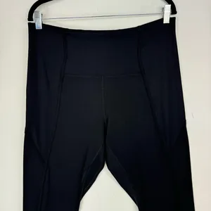 Lululemon Align Rib Panel High Rise Tights Leggings Sz 14 Black Nulu Stretch thumbnail 7