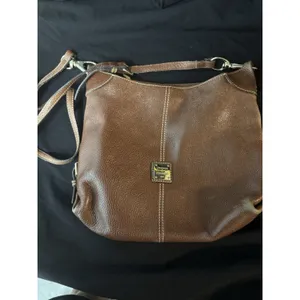 Vintage Dooney & Bourke Crossbody Purse Brown Adjustable Multiple Pockets thumbnail 2