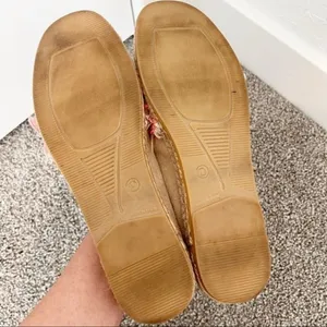 Espadrille Flats Size 38 Tan Suede Tassel Slip On Braided Boho Cottage Vacation‎ thumbnail 5