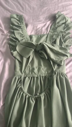 Amazon Sage green ruffle romper thumbnail 1
