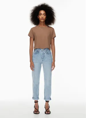Aritzia Denim Forum The Boyfriend High Rise Loose 28l in 9 Yrs Blondie Bleu thumbnail 3