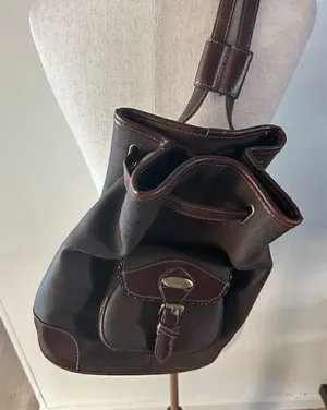 Liz Claiborne leather brown backpack thumbnail 1