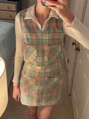 Luca + Grae Pastel Plaid Top and Skirt Set thumbnail 4
