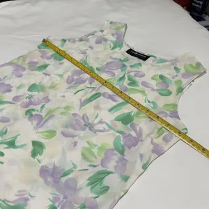 Sag Harbor Midi Dress Sz 6P 6 Petite Pastel Floral Sleeveless Tie Back thumbnail 9