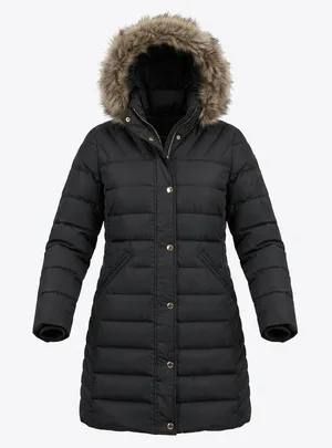 Michael Kors down puffer coat removable Hood / faux fur trim Sz S NWOT thumbnail 1