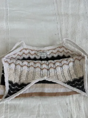 American Eagle Crochet Knit Cropped Tank Top thumbnail 2