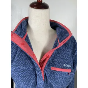Columbia Women's SIZE LG Half Snap Mountain Side Diamond Printed Fleece Pullover thumbnail 2