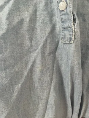 Gap 100% Cotton Chambray Denim Button Up Top XXL Light wash Western Cowgirl thumbnail 4