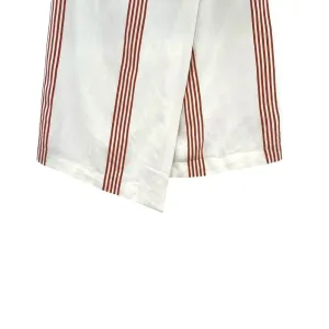 Anthropologie Hutch Rori Skirt Wrap Buckle‎ Striped Asymmetric White Rust Size 4 thumbnail 7