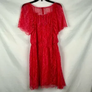 Free People Beaded Lace Vintage Style Mini Dress Large thumbnail 4
