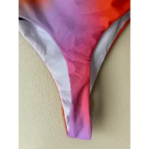 PrettyLittleThing Orange Multi Ombre Bandeau Swimsuit Size US 6 thumbnail 8