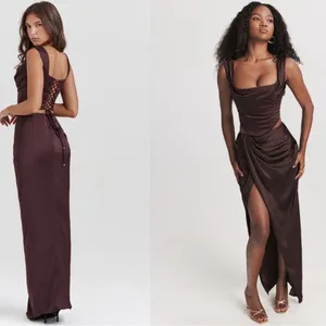 NWOT House of CB Vesper skirt only Chocloate Brown sz S thumbnail 2