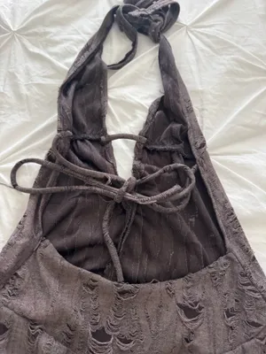 Brown Halter Top Mini Dress thumbnail 5