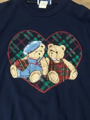 Land N Sea Vintage Plaid Bears Crewneck Sweatshirt Women’s Large thumbnail 4