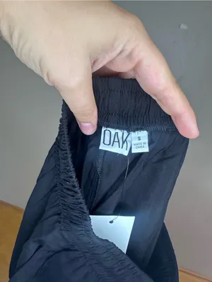 OAK NYC Women's Black Stagg Straight Leg Pull On Casual Pants Small NWT thumbnail 2