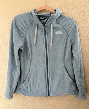 The North Face Women's Dusty Blue Full-Zip Teddy Fleece Jacket thumbnail 1