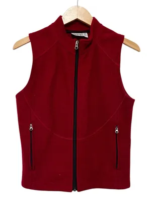 IBEX Red Merino Wool Vest Sz XS thumbnail 1