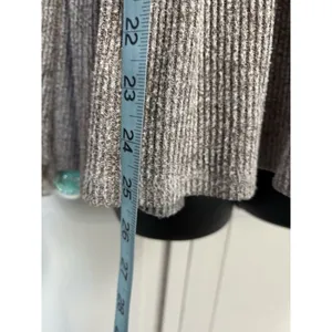Maurices Brown Ribbed Knit Sweater 1/2 Collar Tiered Ruffle Long Sleeve‎ Size L thumbnail 3