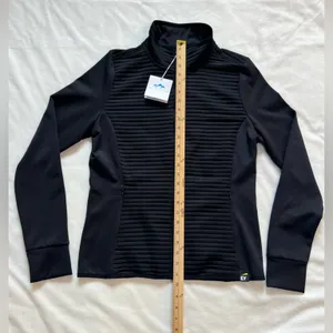 Elegant Black Ribbed Women's‎ Jacket Size M thumbnail 6