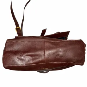 Fossil Brown Leather Willow Crossbody Satchel Bag Purse thumbnail 5
