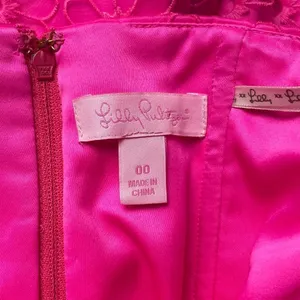 Lilly‎ Pulitzer Payton Savvy Organza Strapless Mini Dress in Pink Size 00 thumbnail 4