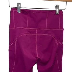 Lululemon X Peloton Women Together We Go Far Fast Free Legging Fuchsia Sz 4 NWOT thumbnail 4