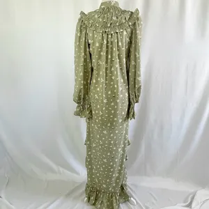 We Wore What New Floral Tie Neck Long Sleeve High Low Dress Green Size Small thumbnail 12