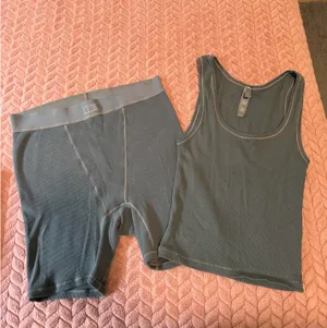 SKIMS Kyanite Cotton Rib Tank and Boxer Matching Set thumbnail 3