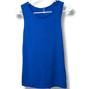 NEW FP Movement Free People Light Cobalt Blue Hot Shot Sleeveless Twist Tank thumbnail 4