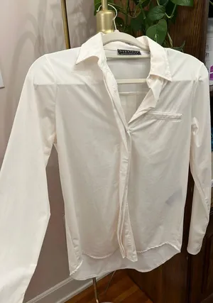 White Work Button Up Size XS thumbnail 1