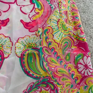 Lilly Pulitzer Pink and Green Paisley Blouse thumbnail 6