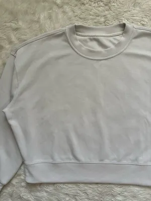 Lululemon Sweatshirt Softstreme Perfectly Oversized Cropped Crew Pullover Sz 8 thumbnail 4
