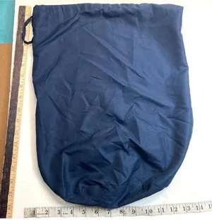 Navy Blue Drawstring Storage Bag 18"x14" Lightweight Polyester Multipurpose 91n thumbnail 1