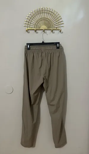 Men's Drawstring Joggers in Khaki with Zip Pockets thumbnail 2