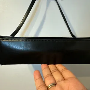 Vintage Fossil Black Leather Hobo Shoulder Flap Bag‎ Y2K thumbnail 3