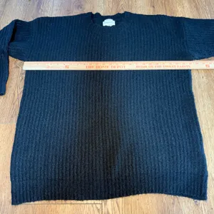 Ralph Lauren Denim &‎ Supply Black Knit Wool Alpaca Mohair Sweater Womens Large thumbnail 4