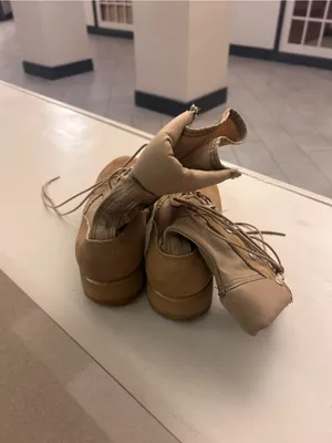 Combat Desert Tan Lace-Up Combat Boots by Vibram 5 1/2 thumbnail 3