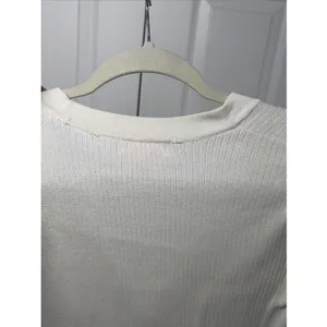 Lilly Pulitzer Ribbed V-Neck Cardigan Womens Size XS‎ White Gold Button Cotton thumbnail 7