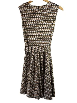 Hutch for Anthropologie Amina Geometric Knit Fit & Flare Dress Belted Size M thumbnail 6