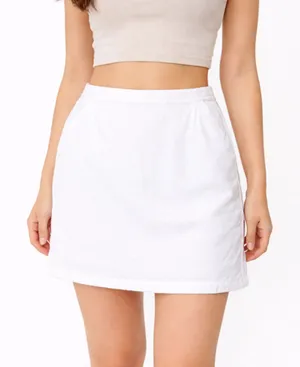 L.L..Bean favorite fit white eyelet fairhaven a-line skirt Size 8 thumbnail 1