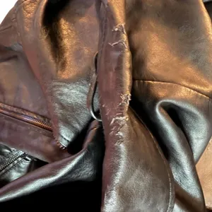 Elodie Black Faux Leather Moto Jacket Women’s Large Cropped Biker Motorcycle thumbnail 7