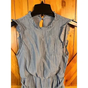 Blue sleeveless dress size medium (2359)￼ thumbnail 3