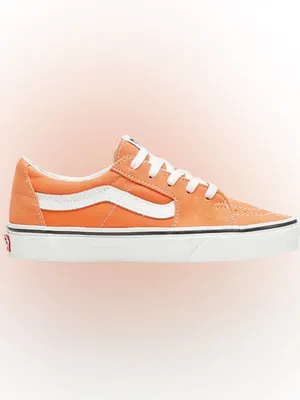 Vans Old Skool Suede Canvas Classic Skateboard Sneakers, Melon Orange/White, 7.5 thumbnail 5