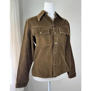 Vintage ‘80s Brown Corduroy Snap Button Western Jacket thumbnail 3