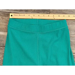 Alo Yoga Small Ribbed High Waist Leggings 27" Green Athleisure Yoga Pants Cozy‎ thumbnail 7