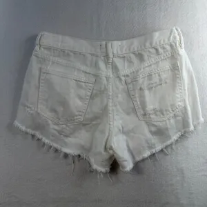 We The Free People Sz 30 Shorts Loving Good Vibrations Spring White Denim Cutoff thumbnail 12