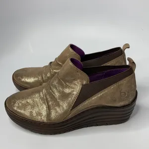 Bionica wedge shoes gold metallic shimmer‎ size 7 thumbnail 5