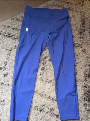 On Cloud OQ Running Running Blue Performance Leggings thumbnail 1