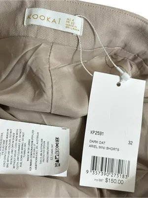 KOOKAÏ Ariel Mini Shorts, Dark Oat, FR32/US0 thumbnail 6