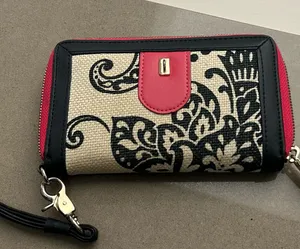 Spartina Linen and Leather Bag in Pink thumbnail 1